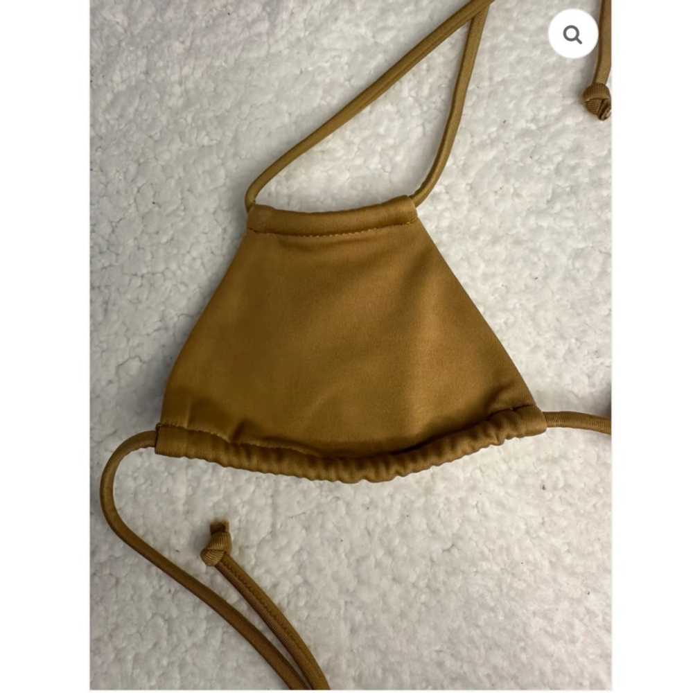 Women's Unbranded Bikini Top Size Unspecified Brown - Picture 2 of 3